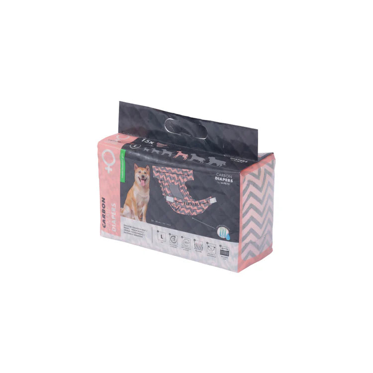 M-PETS® Carbon Dog Diaper - 15 pcs per pack