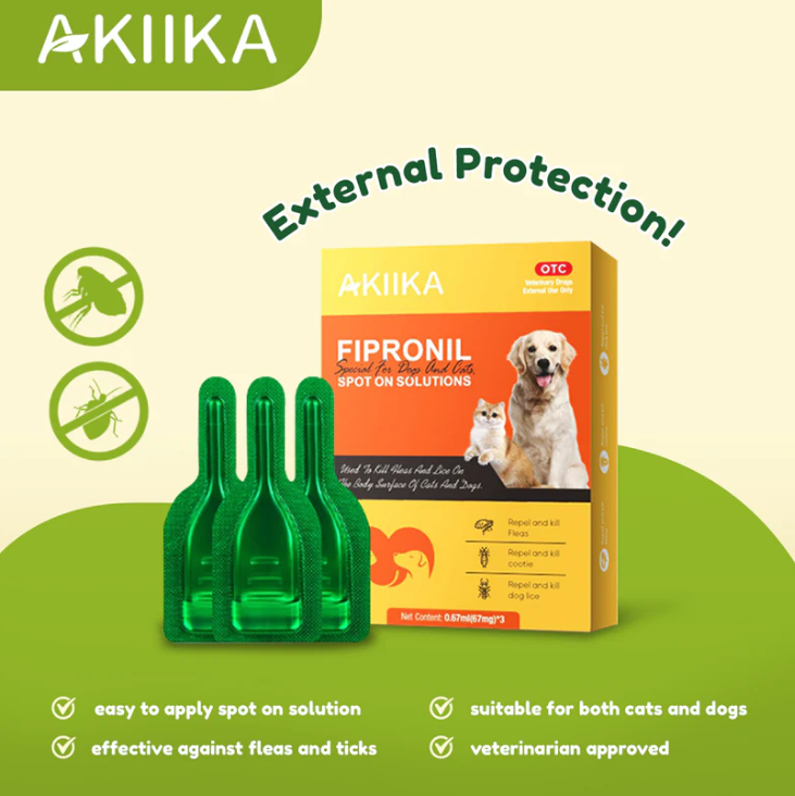 AKIIKA™ 3pcs Fipronil Spot On (0.67ml per box)