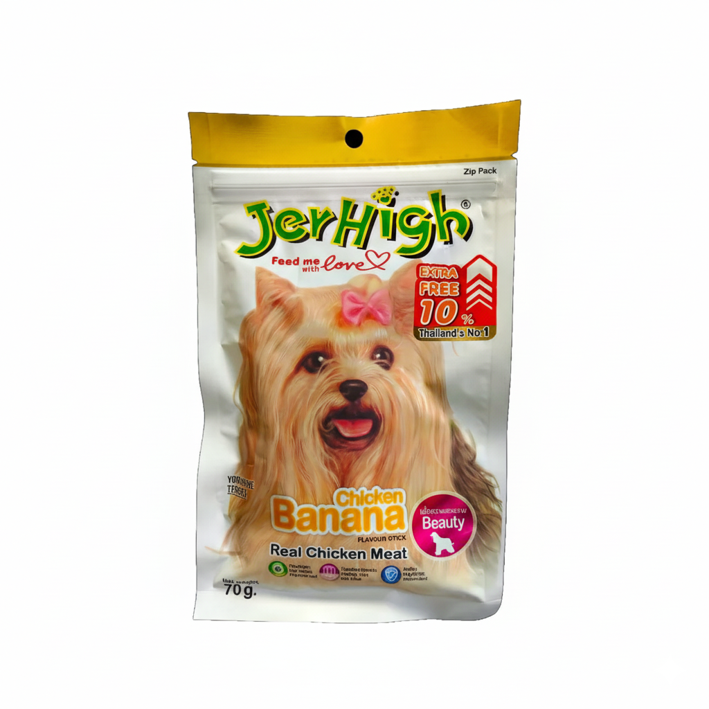JerHigh Banana Stick Dog Treats - 70g