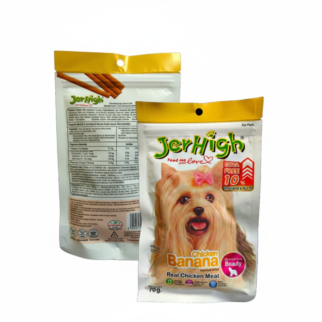 JerHigh Banana Stick Dog Treats - 70g