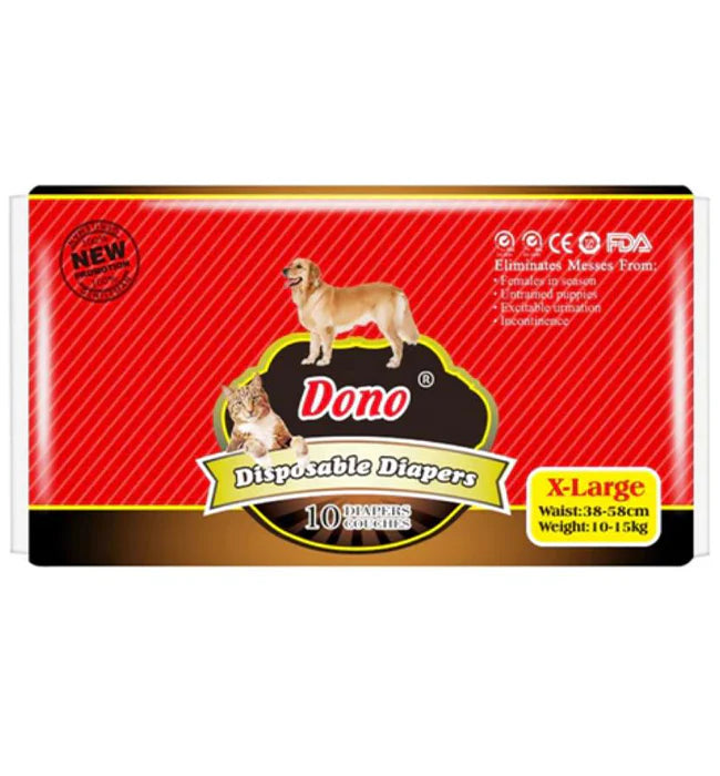 Dono Female Disposable Diaper 10 Pads (X-Large)