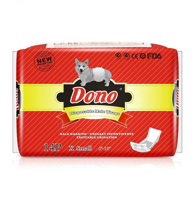 Dono Male Disposable Diaper 14 Pads (X-Small)