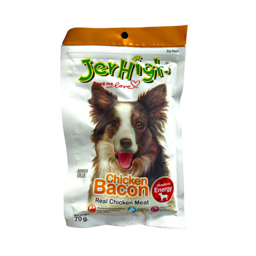 JerHigh Bacon Stick Dog Treats - 70g