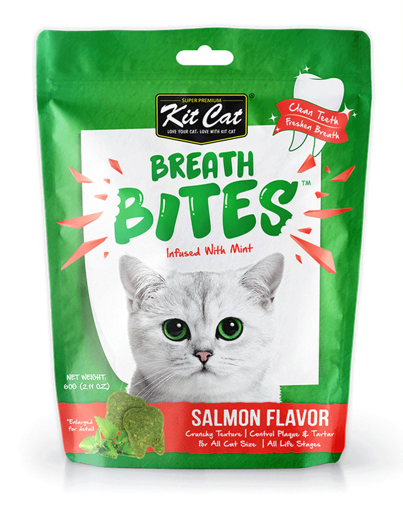 Kit Cat Breath Bites Salmon Cat Treats - 60g