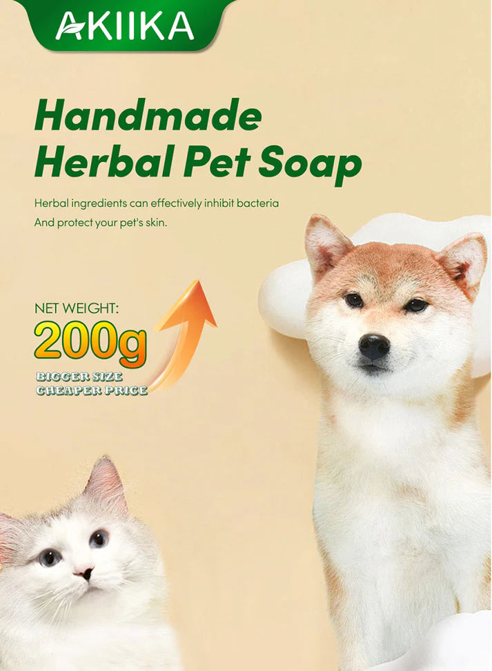 AKIIKA™ Handmade Herbal Pet Soap 100% Natural 200g